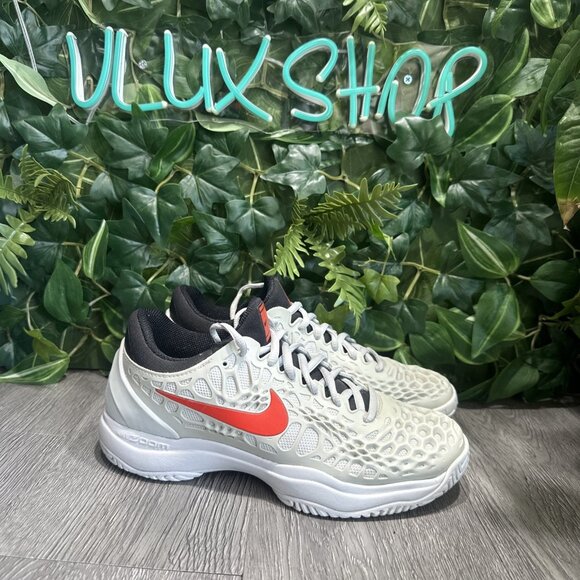 NIKE Mens Zoom Cage 3 Cool Grey 7 Sneakers Shoes918193-016 Gray Orange / 8.5 W main image 4